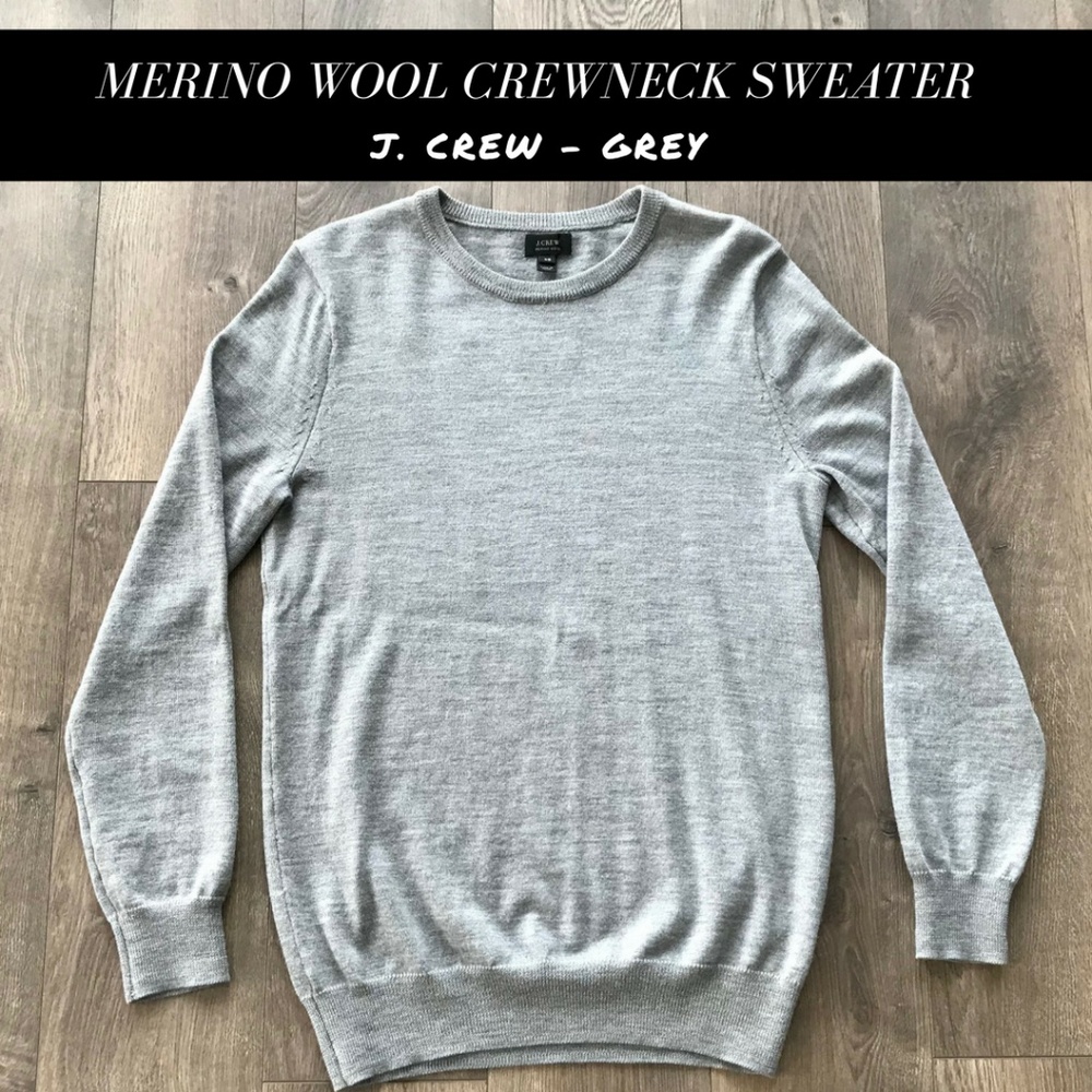 J. Crew | Merino wool crewneck sweater | GREY